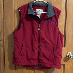 L.L. Bean Red Vest with Charcoal Collar